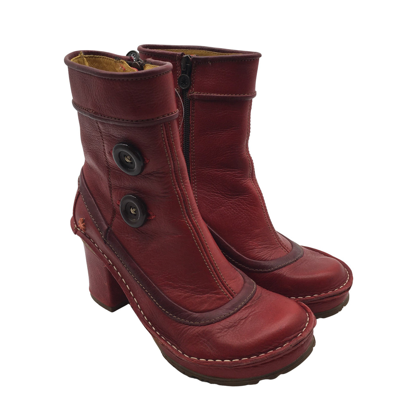 Unisex Art - Ankle boots, size 37 - Red (2)