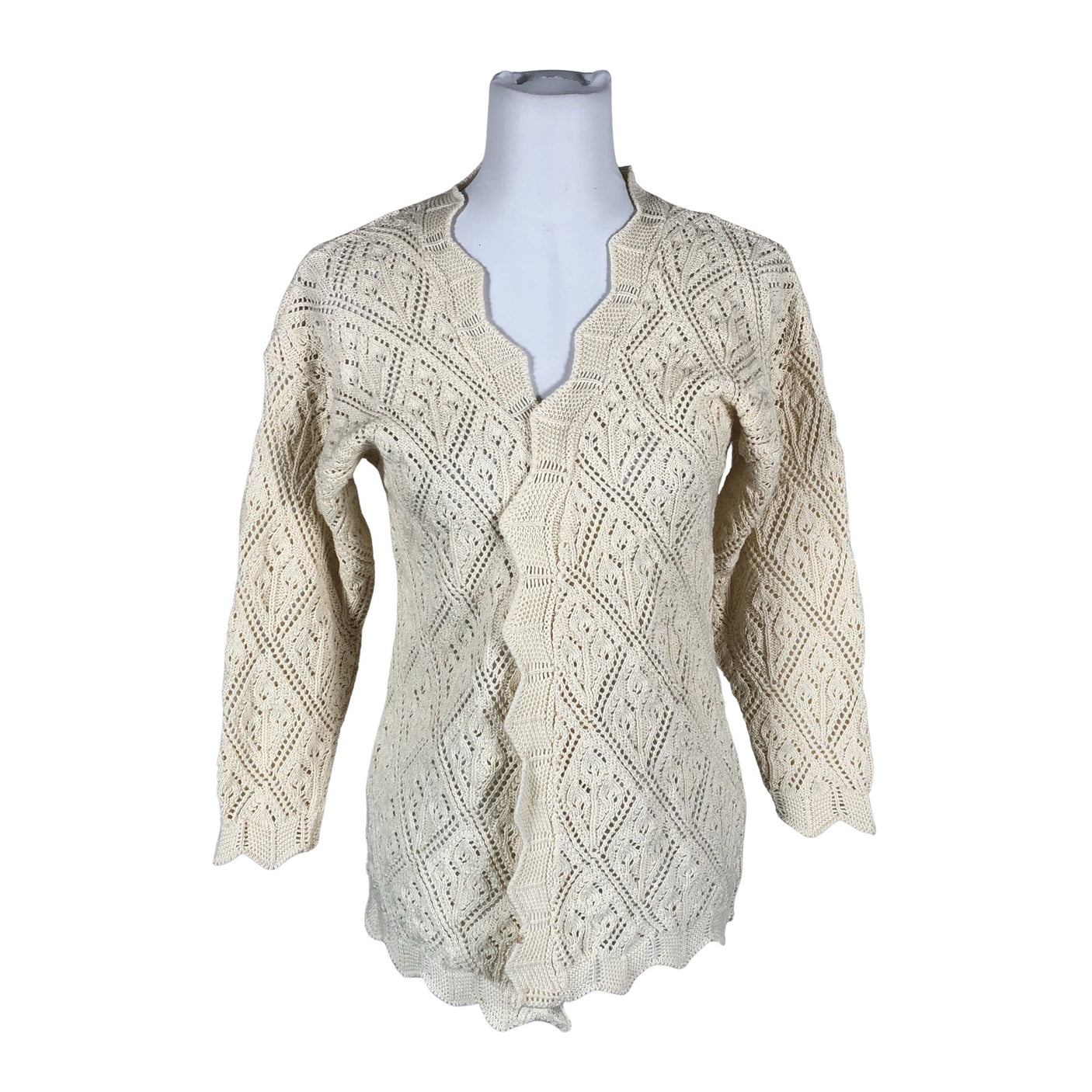 Unisex Handmade - Cardigan, size 40 - Beige (1)