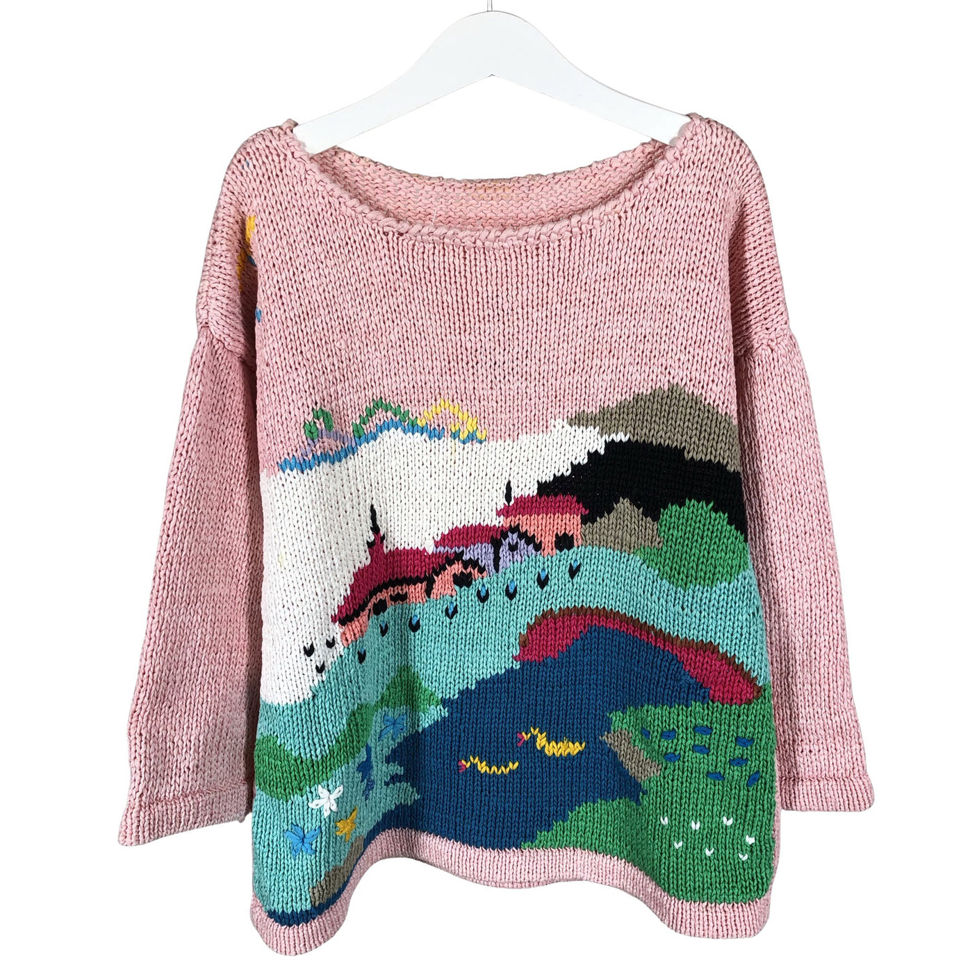 Unisex Handmade - Sweater, size 134 - 140 - Light pink (1)