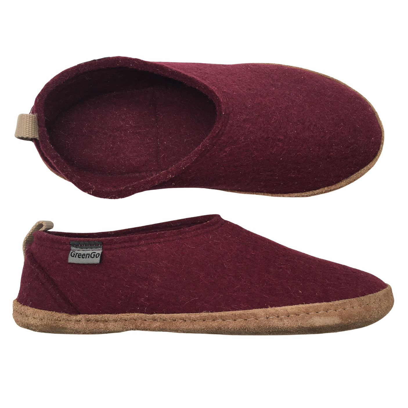 Unisex GreenGo - Indoor slippers, size 39 - Wine red (1)