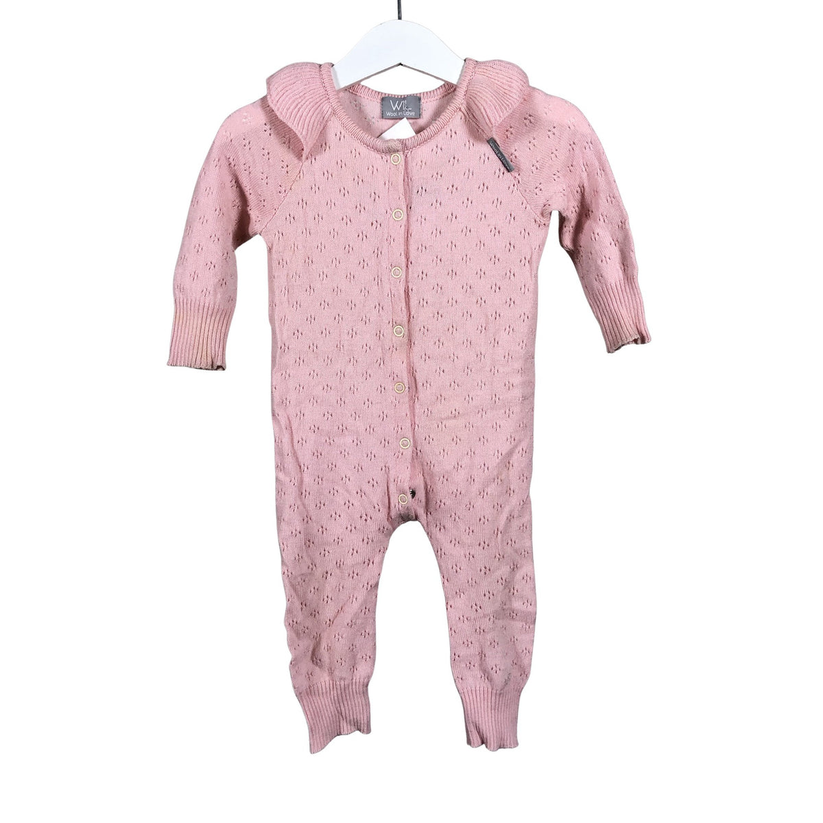 Unisex Wool In Love - Overalls, size 68 - 74 - Light pink (1)