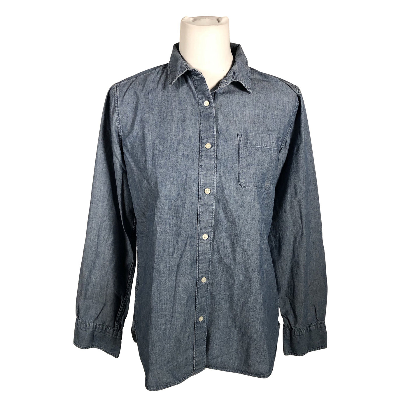 Unisex Muji - Collared shirt, size 40 - Blue (1)