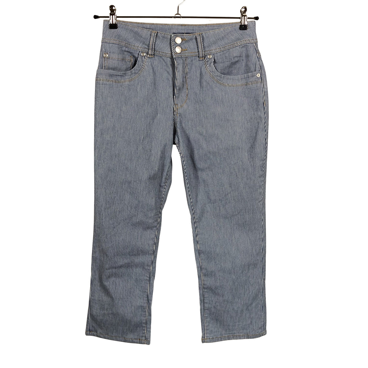 Unisex Red Button - Capri pants, size 38 - Blue (1)