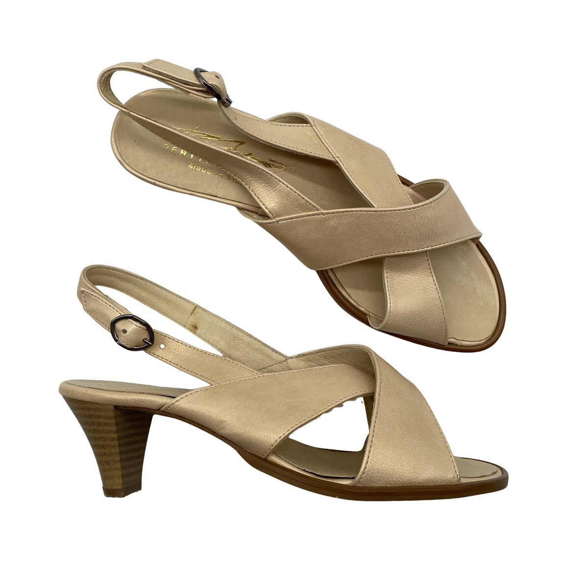 Unisex Pertti Palmroth - Heeled sandals, size 39 - Gold (1)