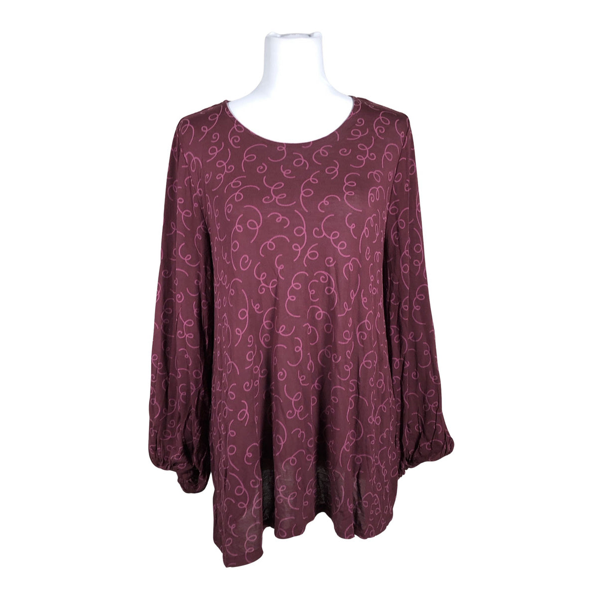 Unisex Gudrun Sjöden - Tricot tunic, size 38 - Wine red (1)