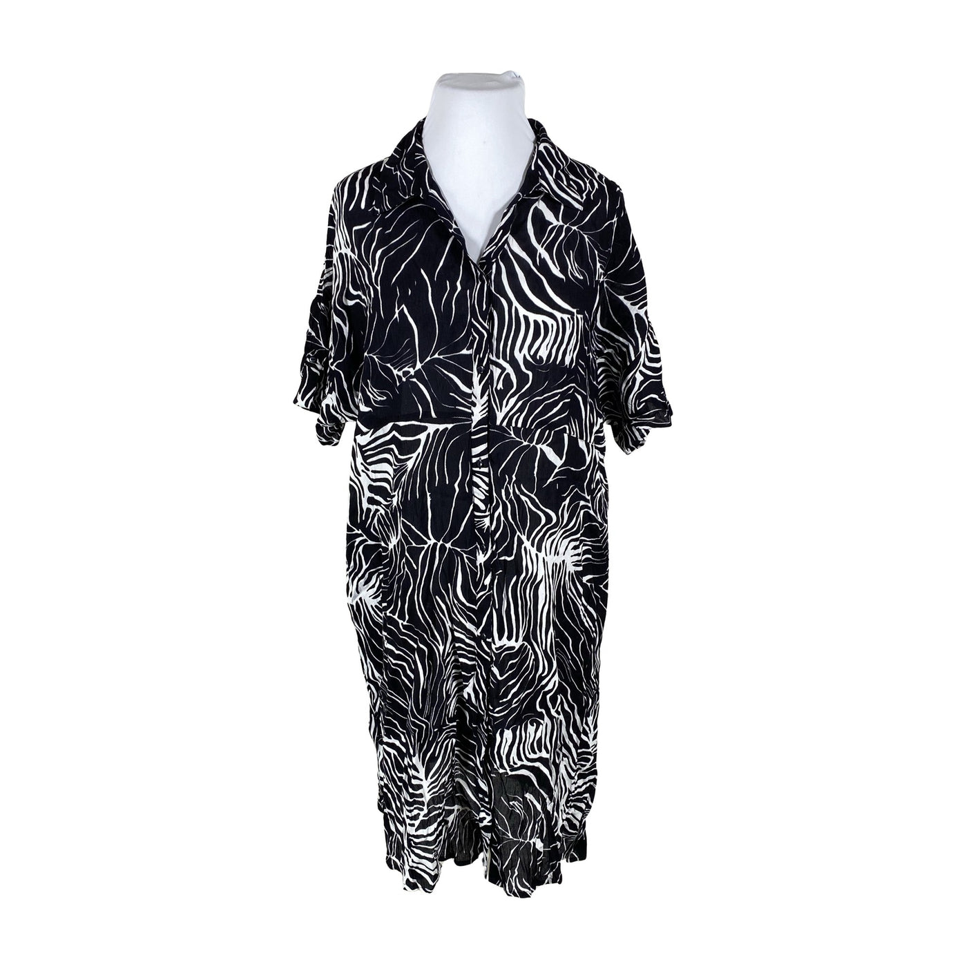 Unisex Ze-Ze - Schiffon dress, size 46 - Black (1)