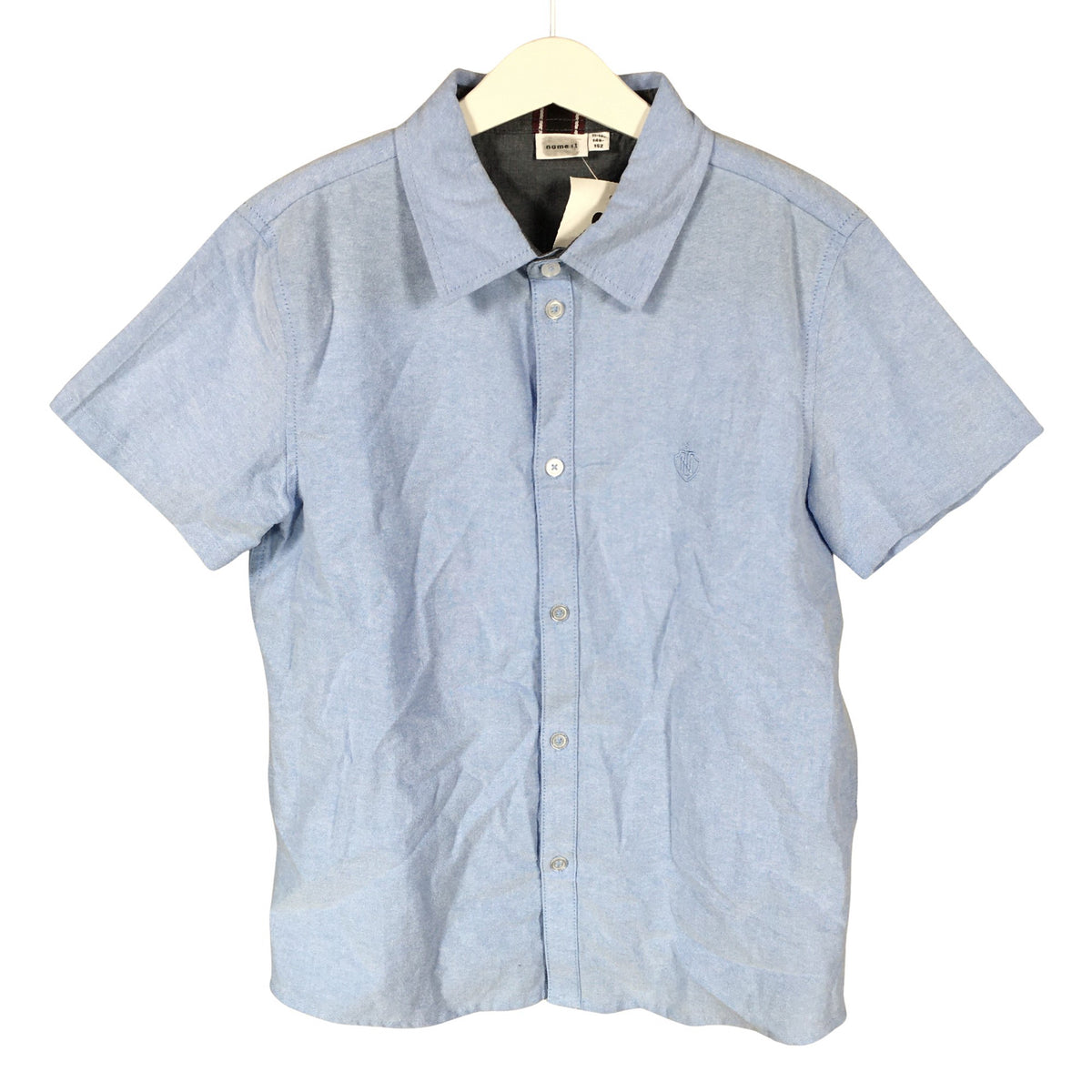 Unisex Name It - Collared shirt, size 146 - 152 - Light blue (1)