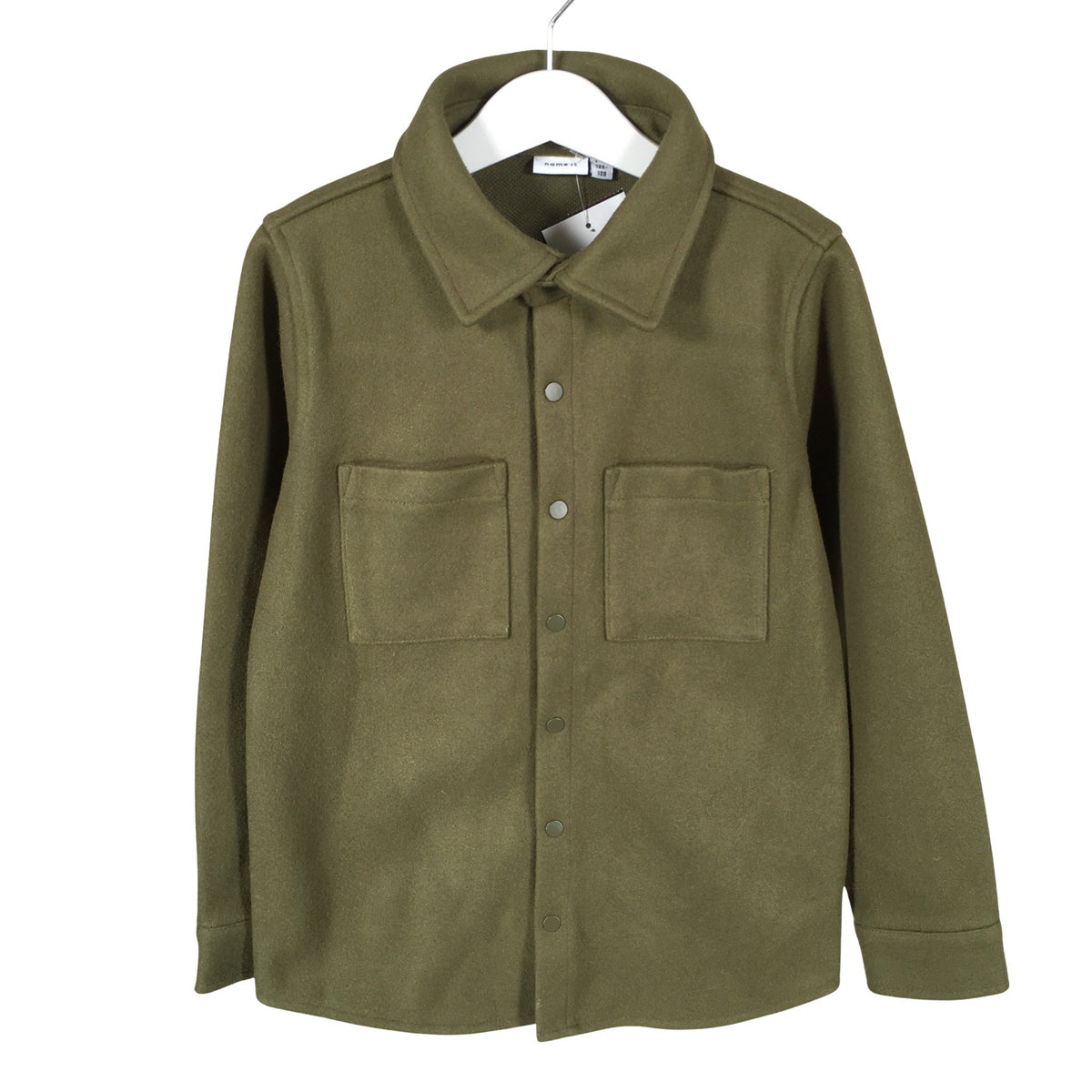 Unisex Name It - Wool coat, size 122 - 128 - Green (1)