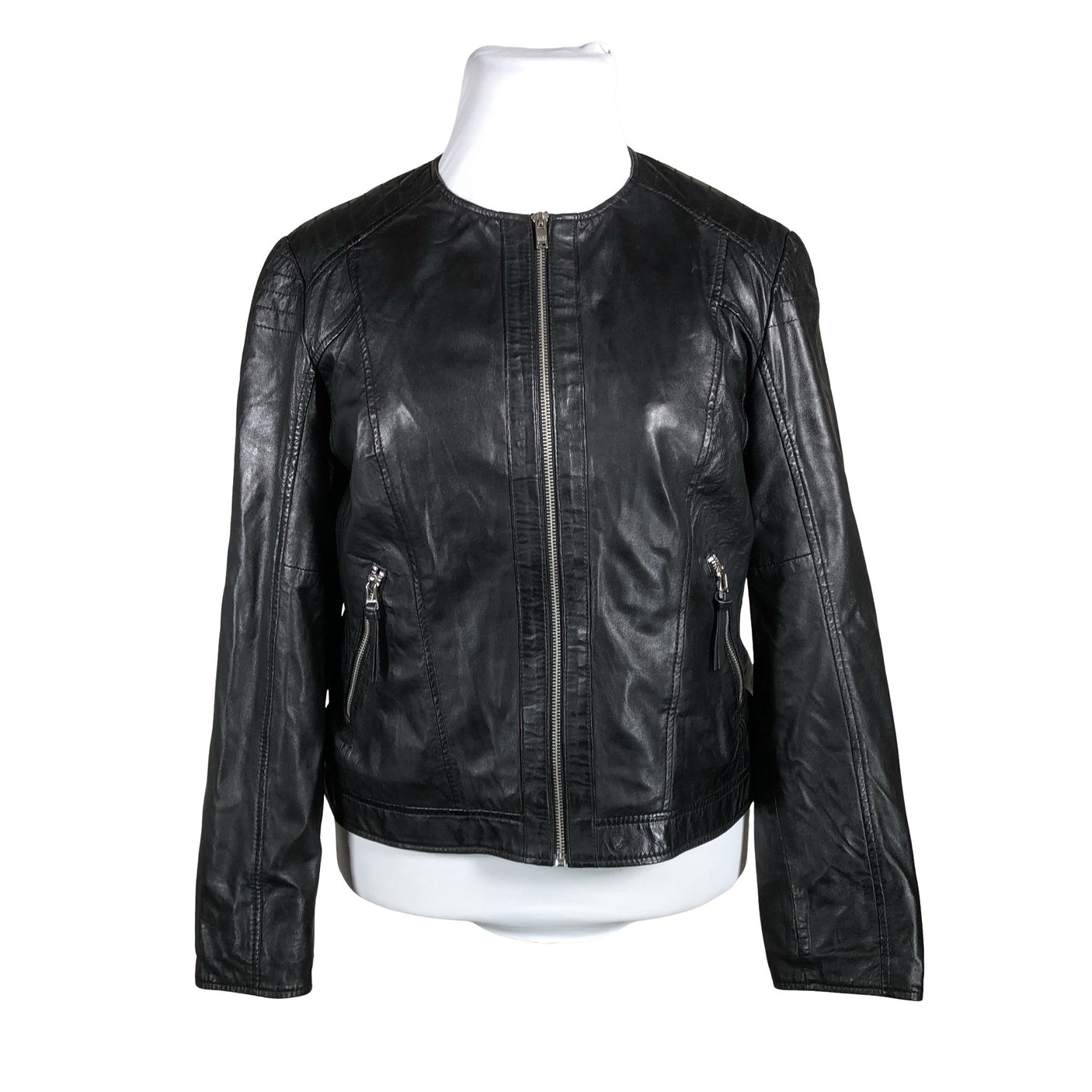 Unisex Saki - Leather jacket, size 44 - Black (1)