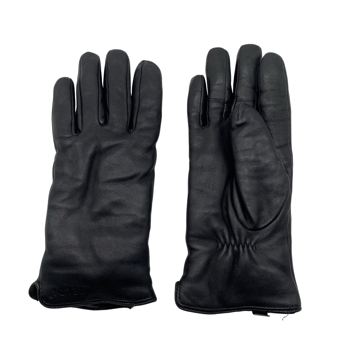 Unisex Axelda - Leather gloves, size 38 - Black (1)