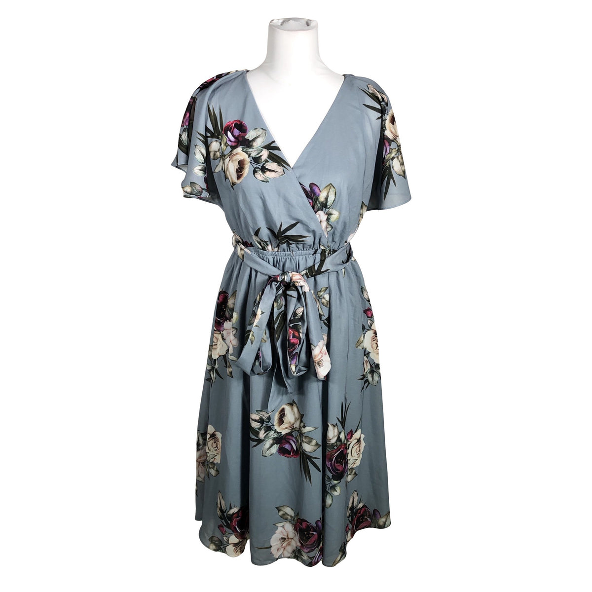 Unisex Goddiva London - Schiffon dress, size 40 - Turquoise (1)