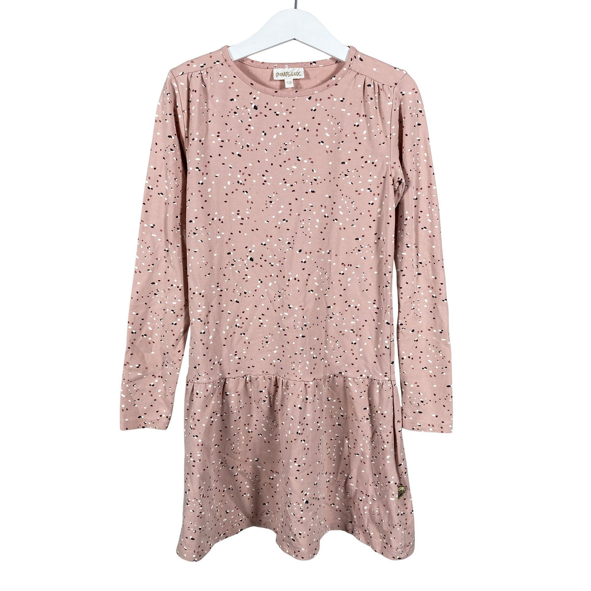 Unisex POMPdeLUX - Tricot dress, size 122 - 128 - Light pink (1)