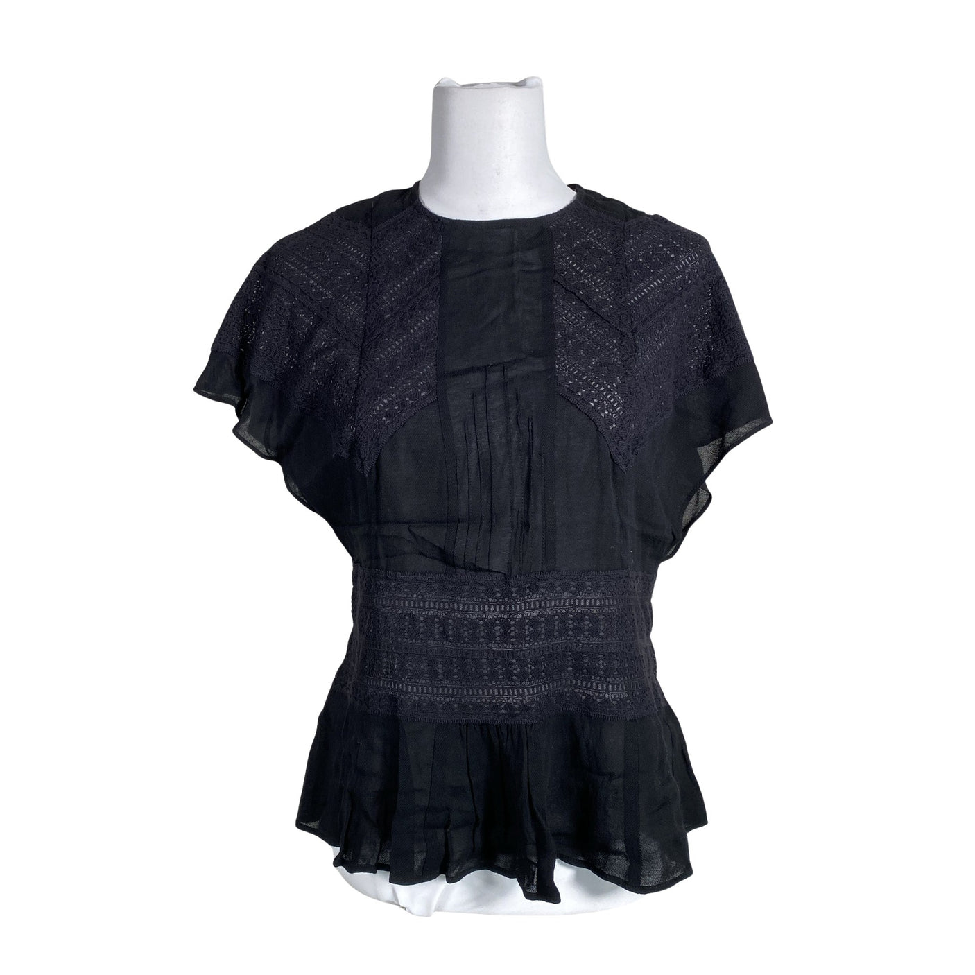 Unisex IRO - Short-sleeved blouse, size 36 - Black (1)
