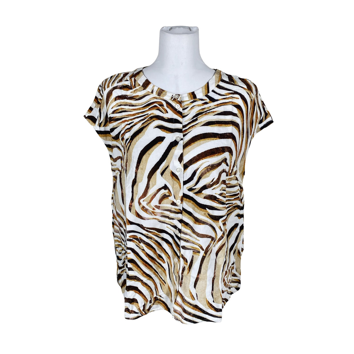 Unisex Goldner - Short-sleeved blouse, size 40 - Brown (1)