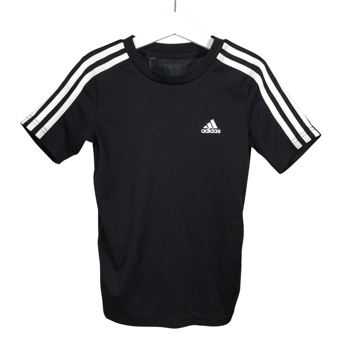 Unisex Adidas - Sports shirt, short sleeve, size 122 - 128 - Black (1)