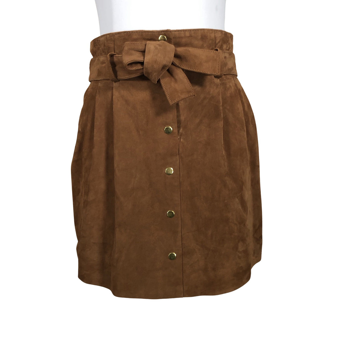 Unisex Sézane - Leather skirt, size 36 - Brown (1)
