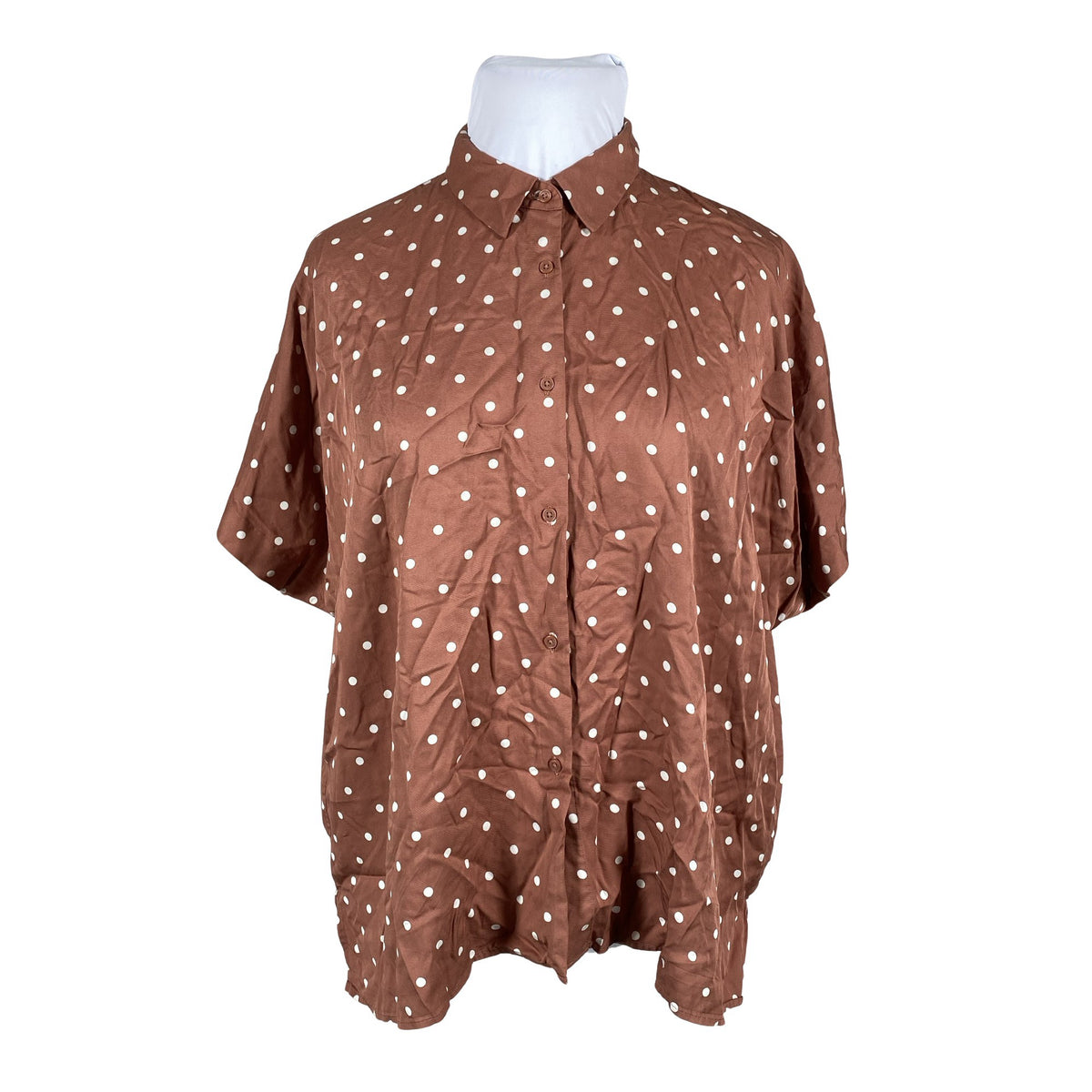 Unisex Uniqlo - Short-sleeved blouse, size 42 - Brown (1)