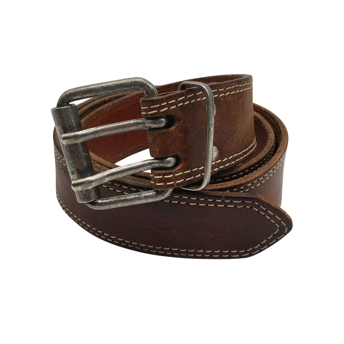 Unisex Jack & Jones - Leather belt, size Ei kokoa - Brown (1)
