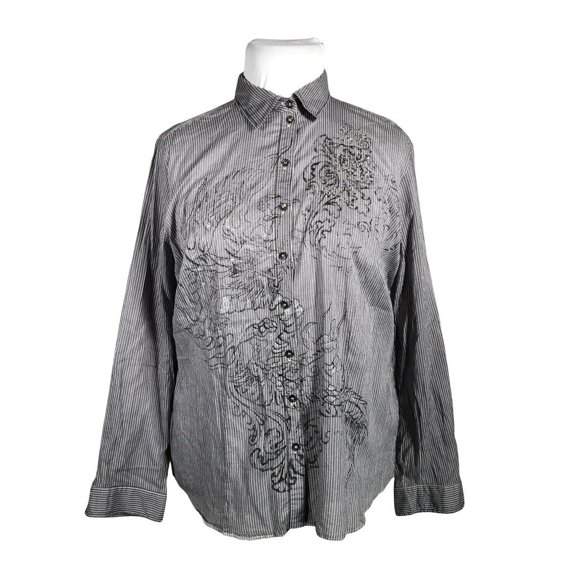 Unisex Gerry Weber - Collared shirt, size 44 - Gray (1)