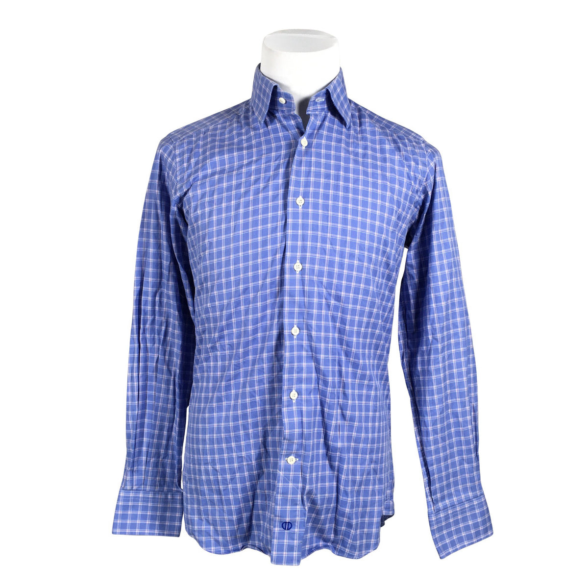 Unisex David Donahue - Collared shirt, size XS - Blue (1)
