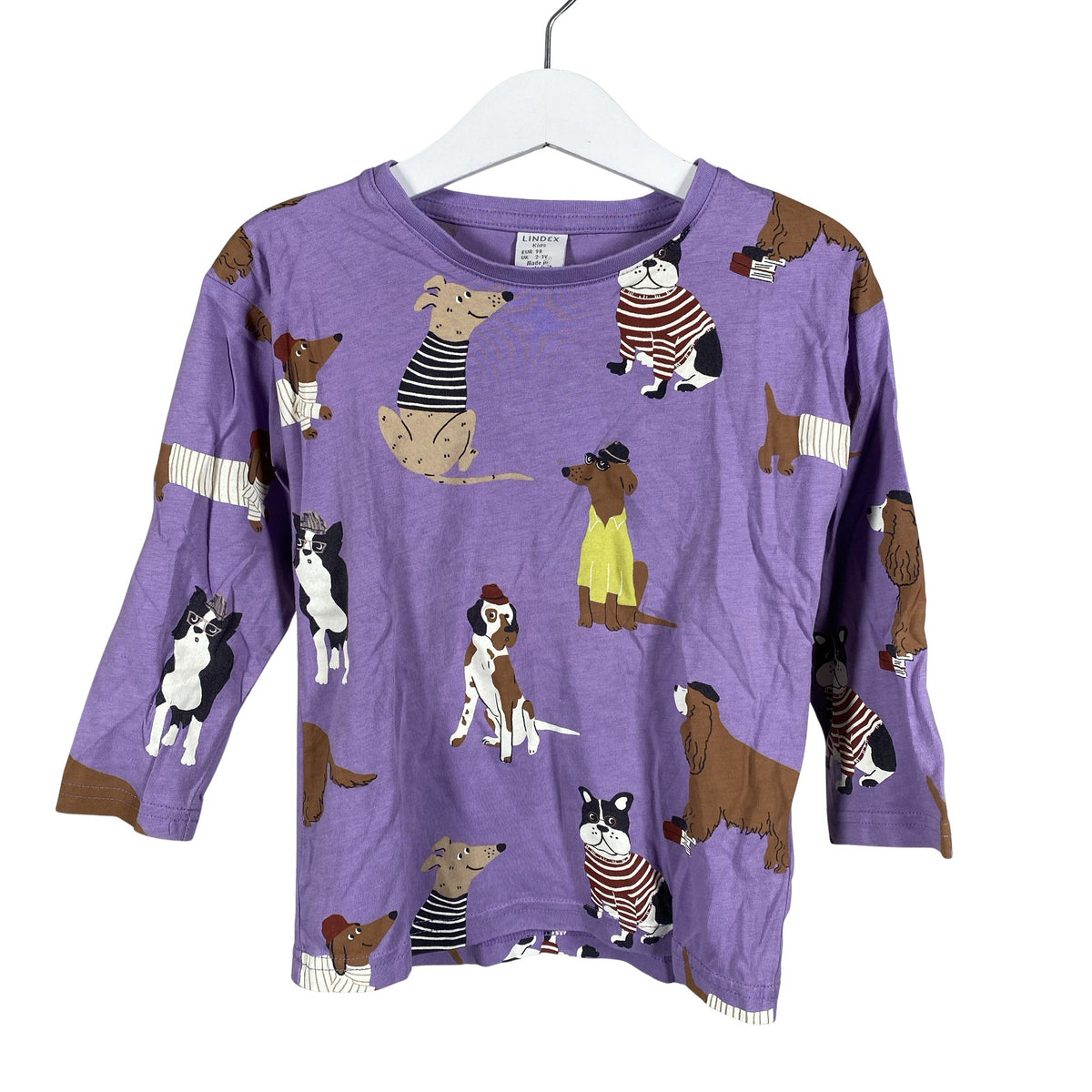 Unisex Lindex - Tricot shirt, size 92 - 98 - Violet (1)