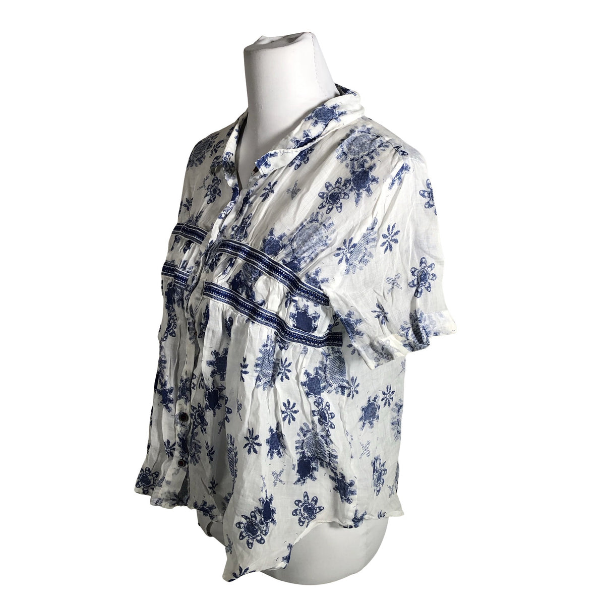 Unisex Le Jean De Marithe + Francois Girbaud - Short-sleeved blouse, size 40 - Blue (3)