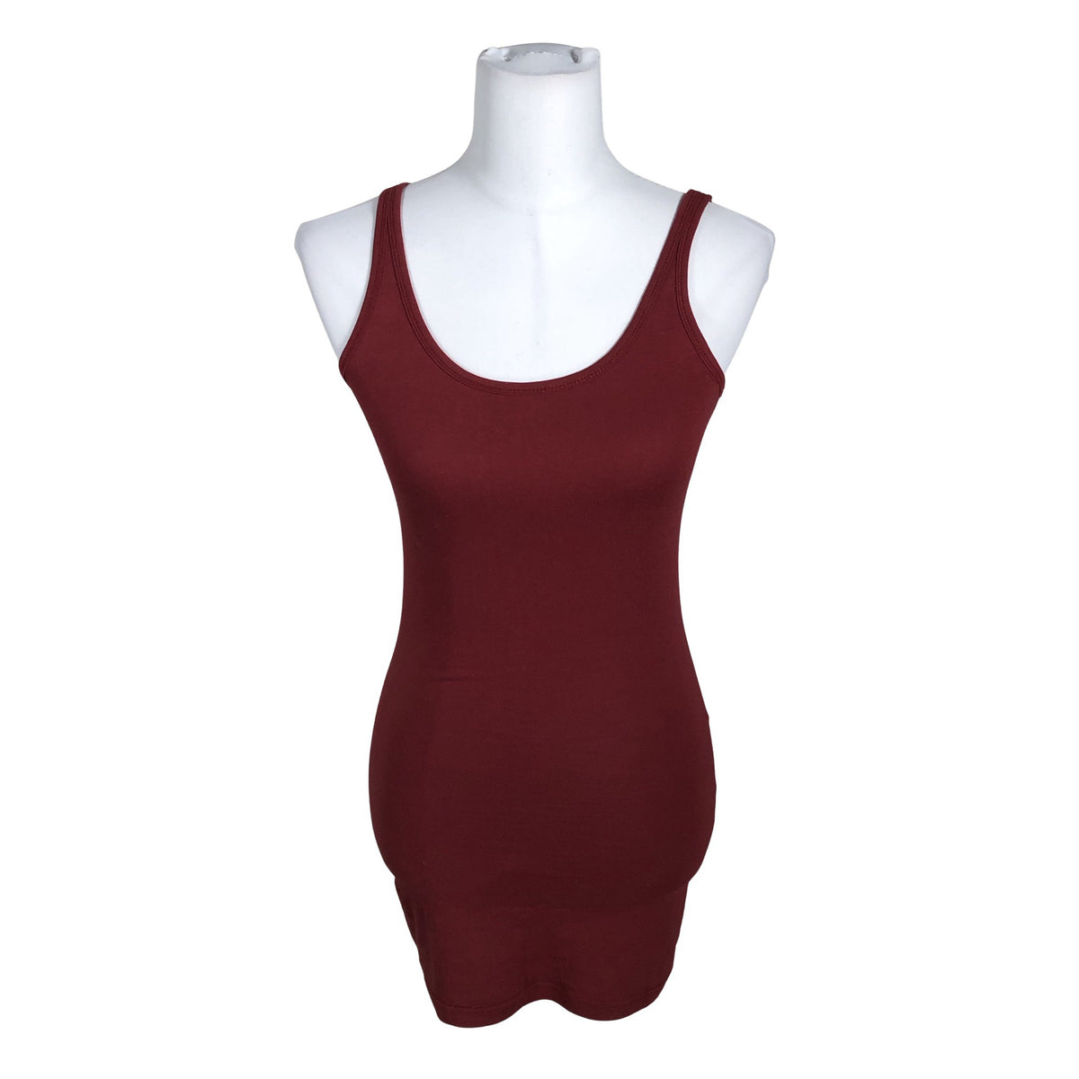 Unisex Soyaconcept - Tricot tank top, size 34 - Wine red (1)