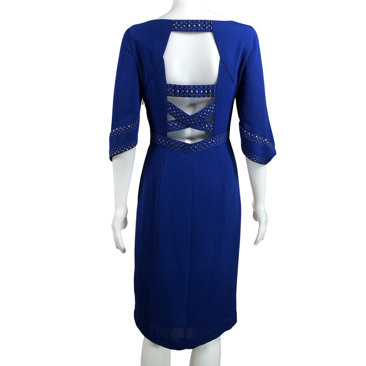 Unisex BCBG Maxazria - Schiffon dress, size 34 - Blue (2)