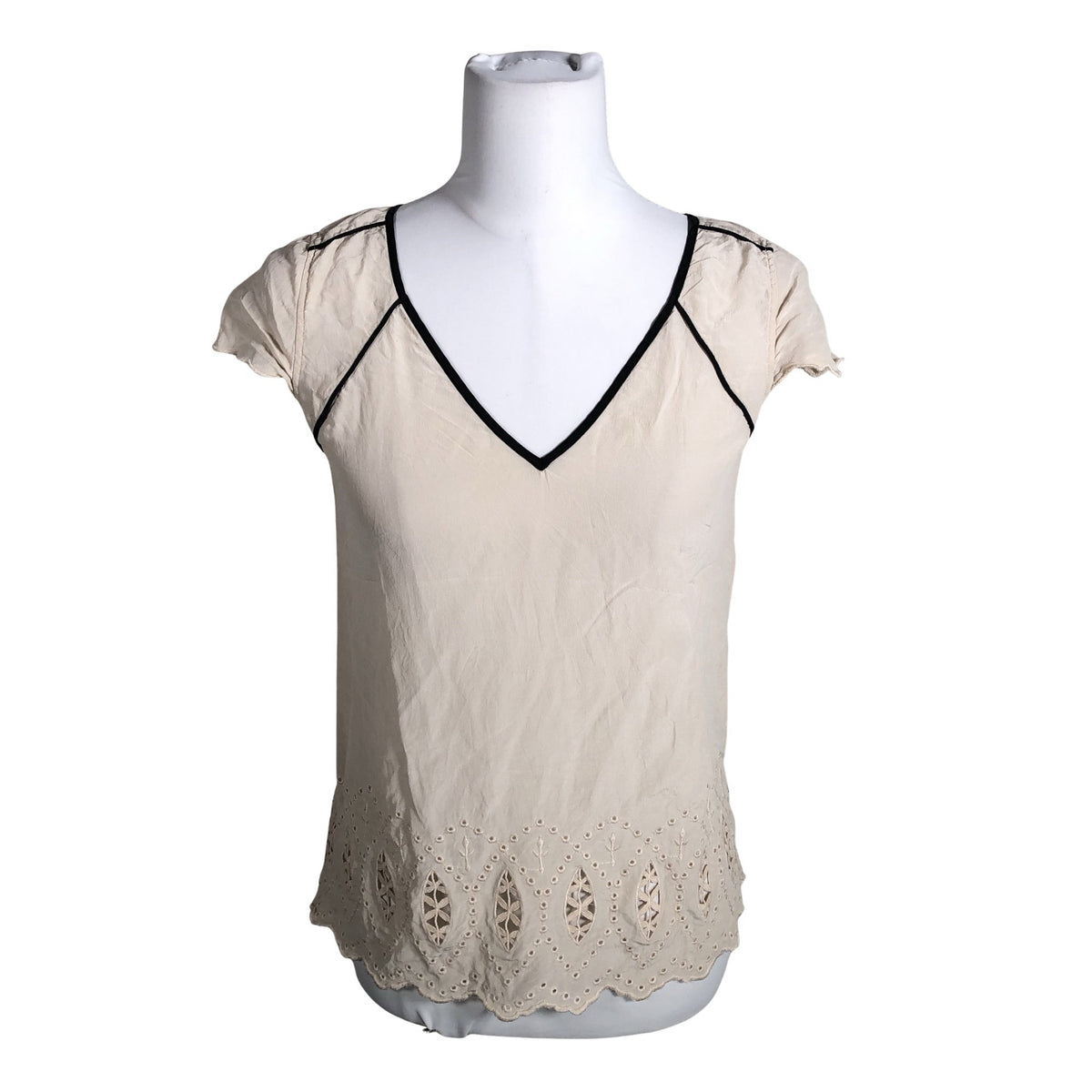 Unisex Kookai - Short-sleeved blouse, size 36 - Beige (1)