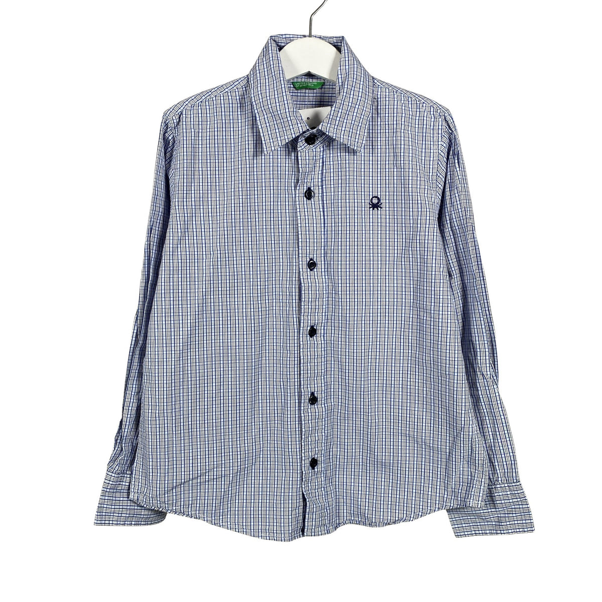 Unisex Benetton - Collared shirt, size 116 - 122 - Blue (1)