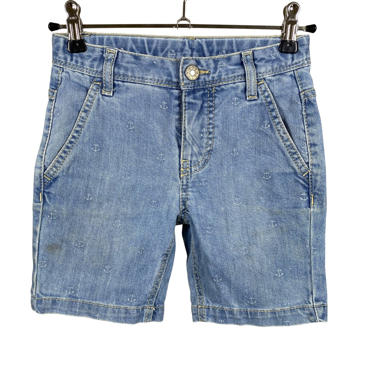 Unisex Benetton - Denim shorts, size 116 - 122 - Light blue (1)
