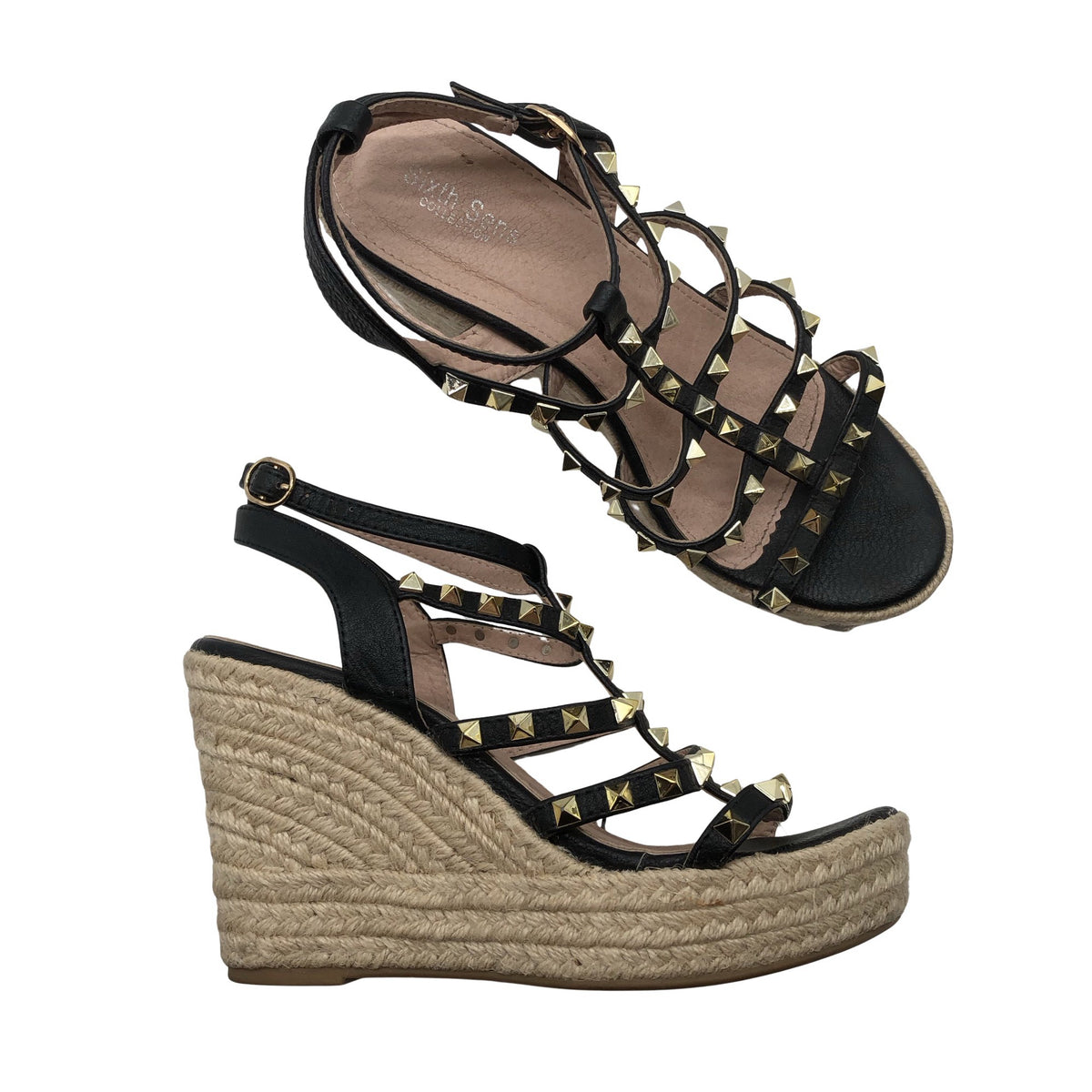 Unisex Sixth Sense - Wedge sandals, size 39 - Black (1)