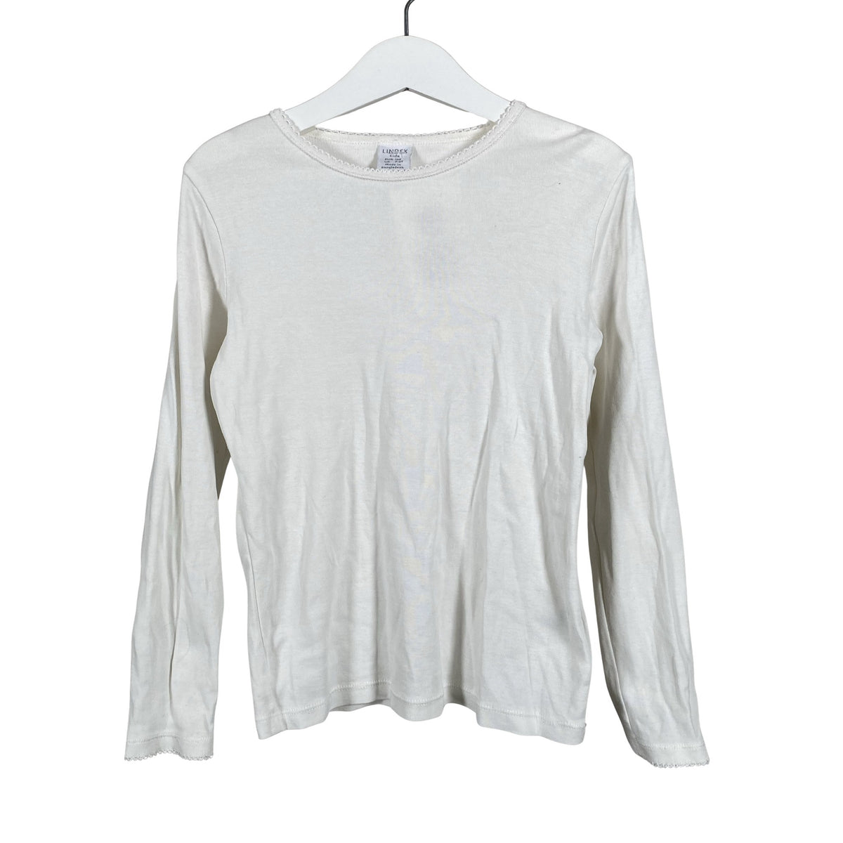 Unisex Lindex - Tricot shirt, size 122 - 128 - White (1)