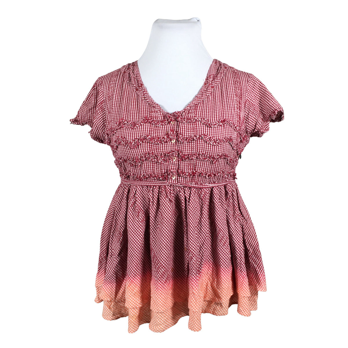 Unisex Odd Molly - Short-sleeved blouse, size 42 - Wine red (1)