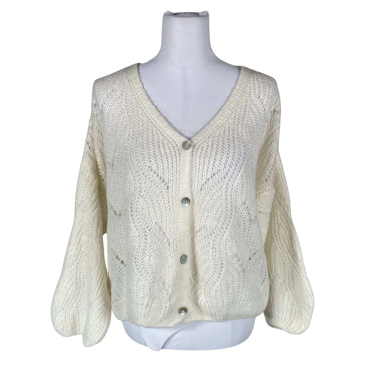 Unisex Bohemiana - Cardigan, size 38 - Natural white (1)