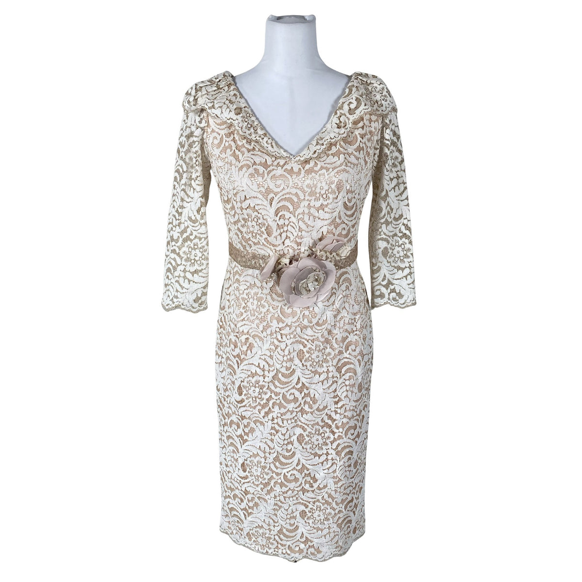 Unisex Carla Ruiz - Party dress, size 38 - Beige (1)