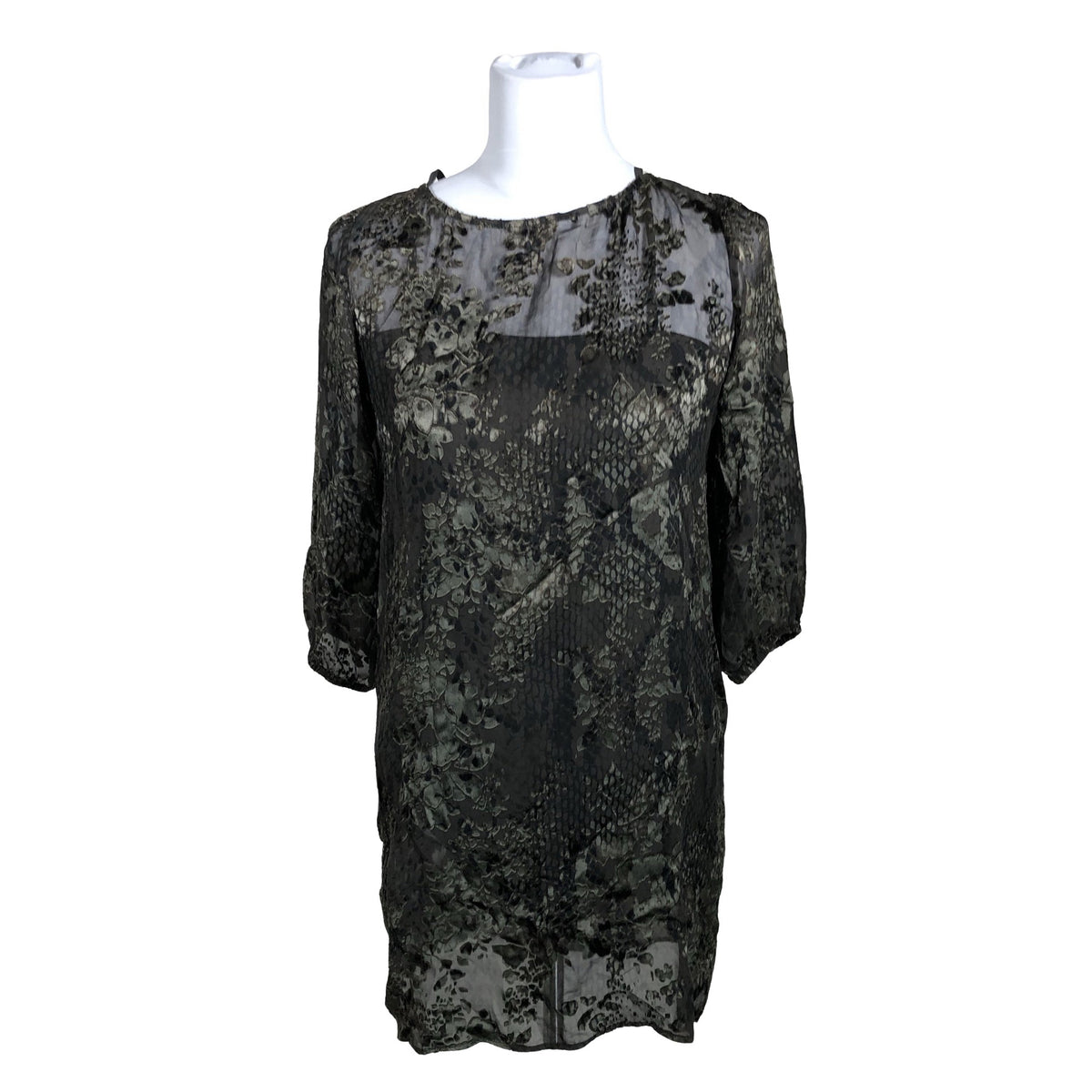 Unisex Sand - Schiffon dress, size 36 - Green (1)
