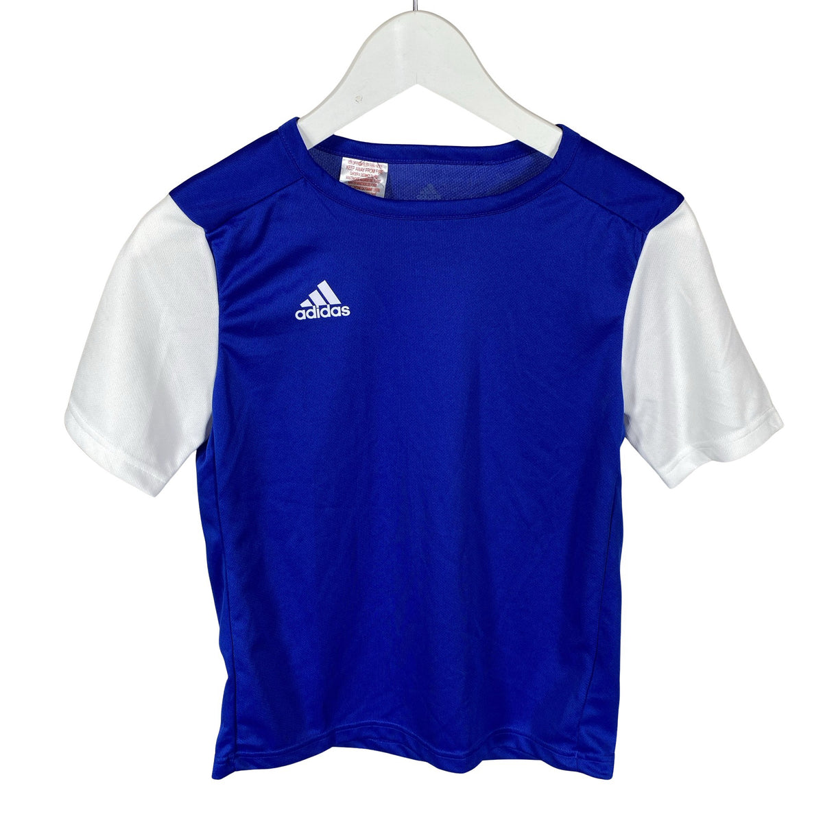 Unisex Adidas - Sports shirt, short sleeve, size 146 - 152 - Blue (1)