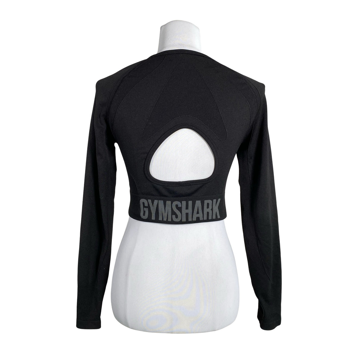 Unisex Gymshark - Sports shirt, long sleeve, size 36 - Black (2)
