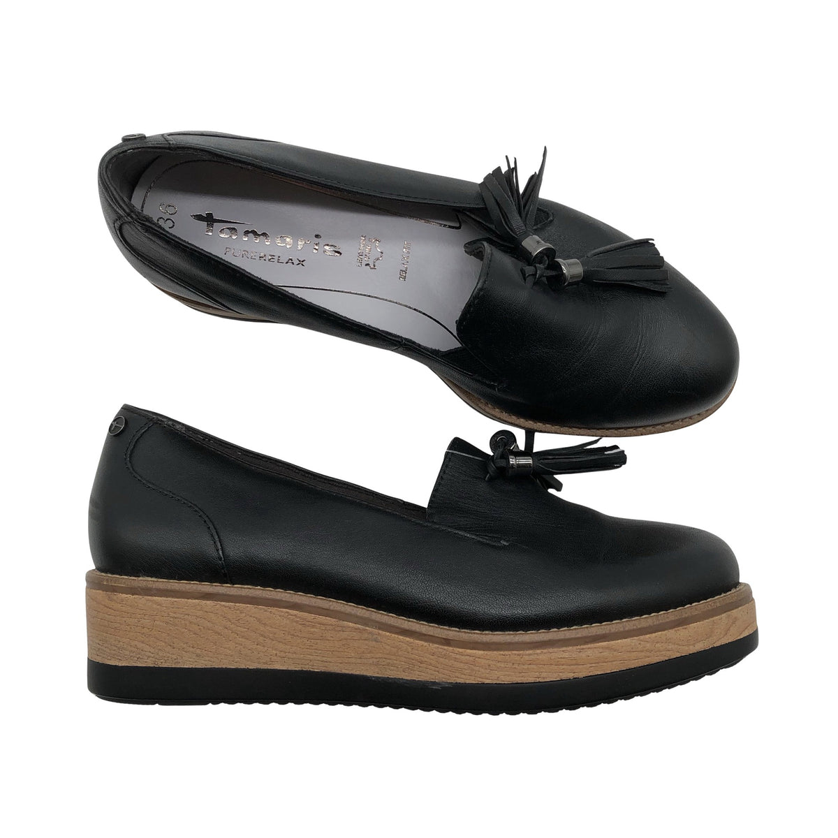 Unisex Tamaris - Wedge heel shoes, size 36 - Black (1)