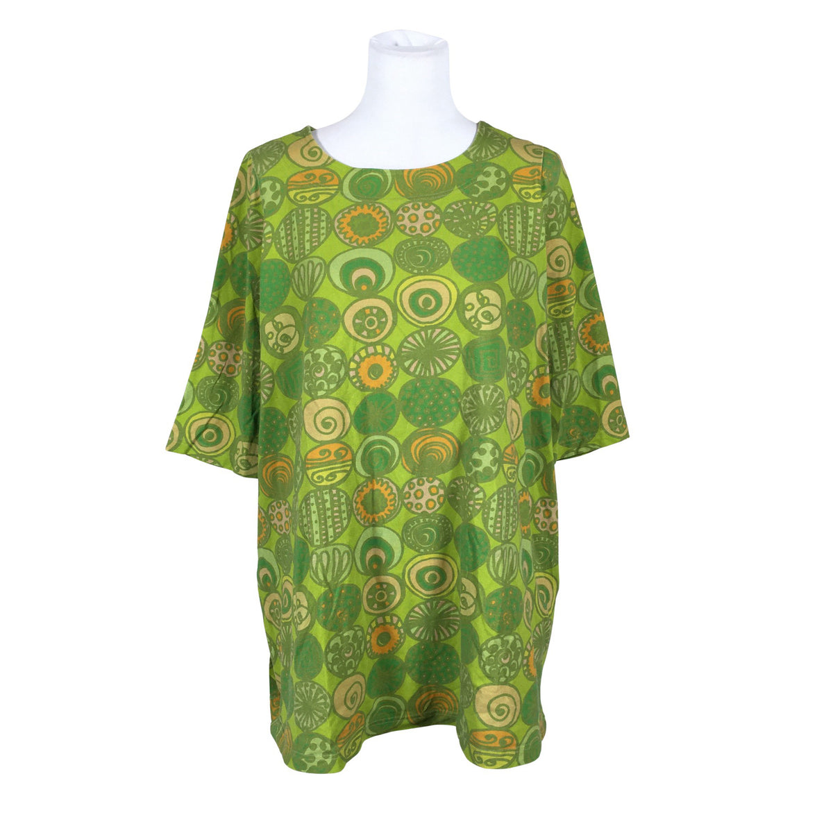Unisex Virkkukoukkunen - Tricot tunic, size 40 - Green (1)