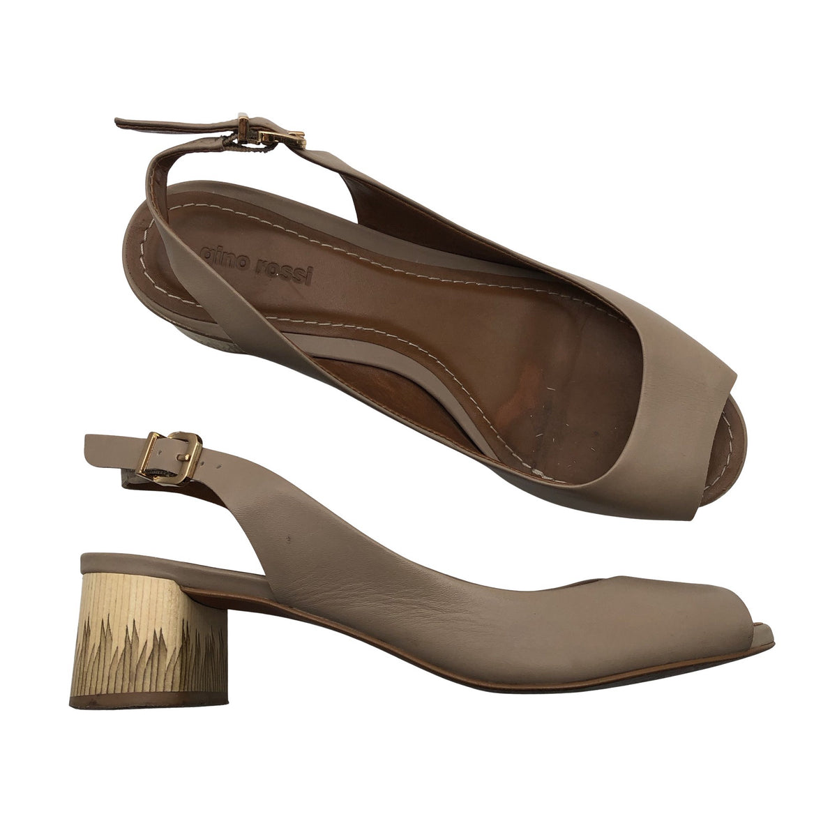 Unisex Gino Rossi - Heeled sandals, size 36 - Beige (1)