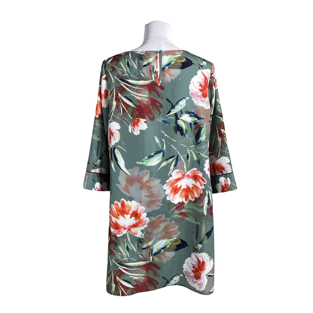 Unisex Your Face - Schiffon dress, size 40 - Green (2)