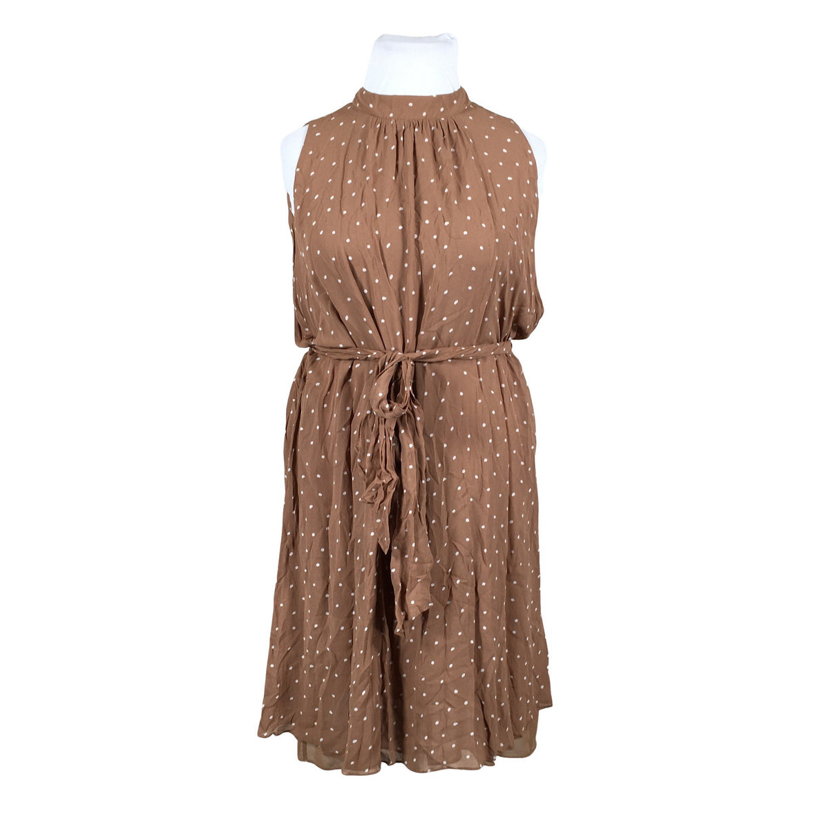 Unisex Ril's - Schiffon dress, size 46 - Brown (1)