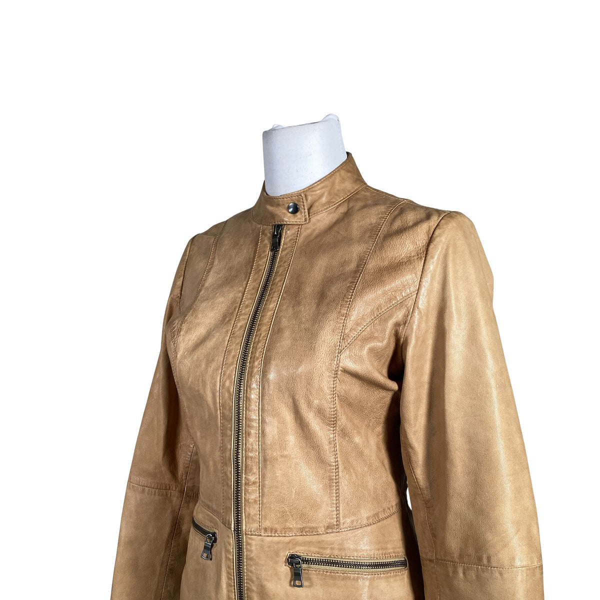 Unisex Create - Leather jacket, size 38 - Brown (2)