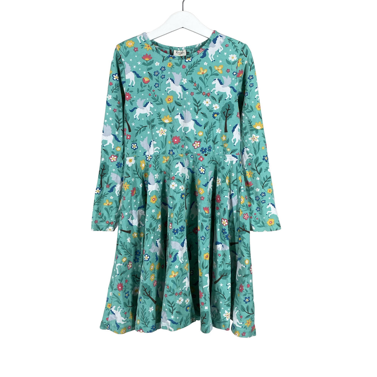 Unisex Frugi - Tricot dress, size 128 - 134 - Green (1)