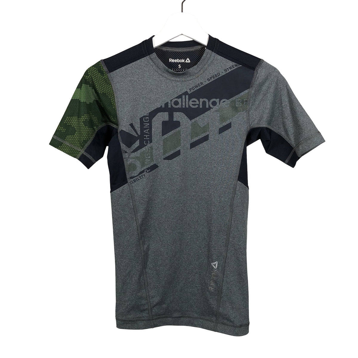 Unisex Reebok - Sports shirt, short sleeve, size 158 - 164 - Gray (1)