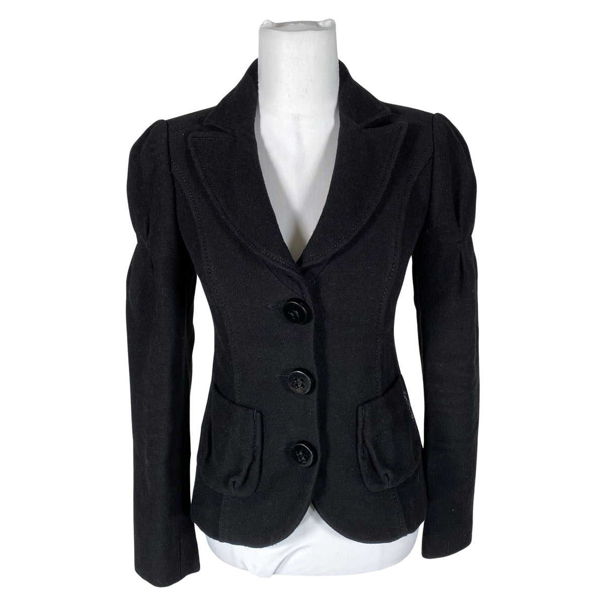 Unisex Miss Sixty - Wool coat, size 36 - Black (1)