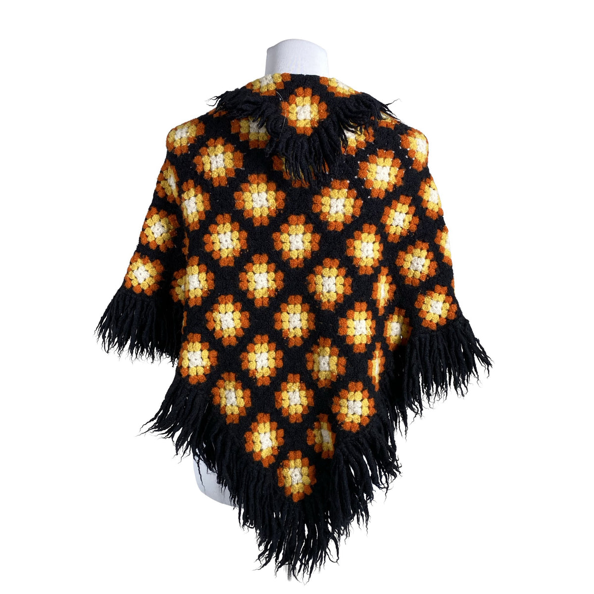 Unisex Handmade - Poncho, size Ei kokoa - Orange (2)