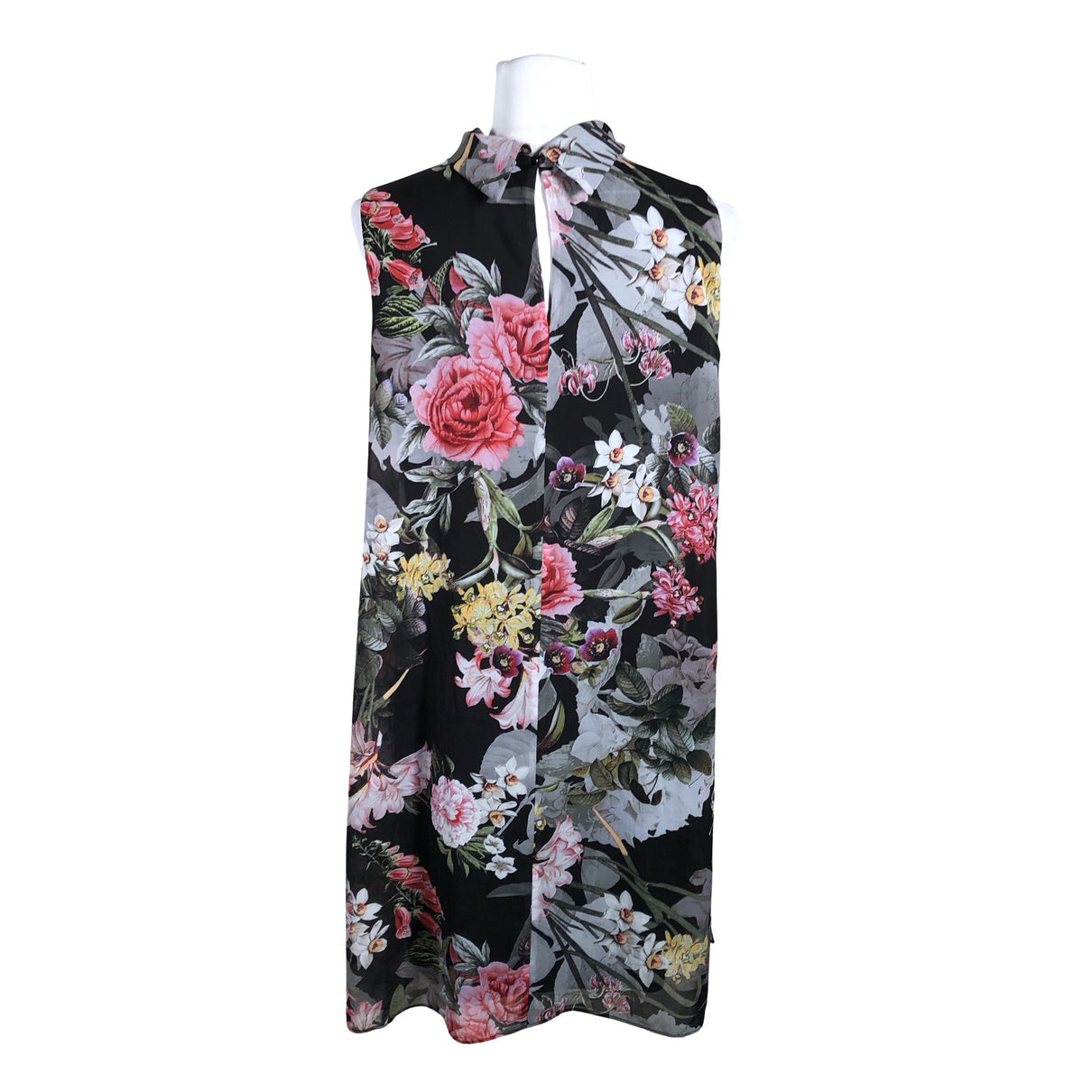 Unisex Comma - Schiffon dress, size 40 - Gray (2)